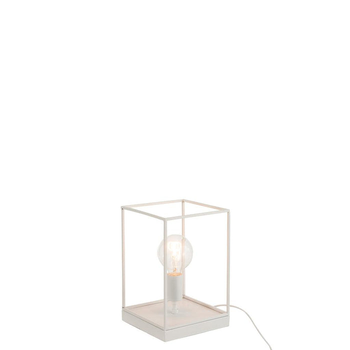 Tafellamp Wit ijzer Rechthoekig 20 cm 20.5x20.5x30 cm-Tafellampen-J-Line