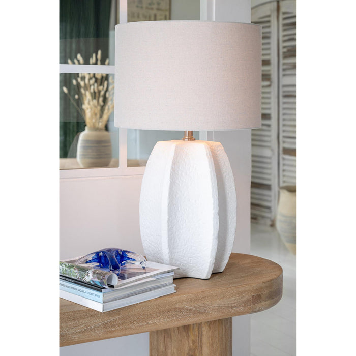 Tafellamp Wit Keramiek 40 cm-Tafellampen-J-Line