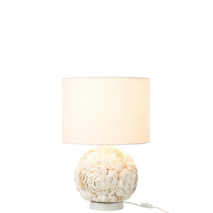 Tafellamp Wit Linnen 33 cm-Tafellampen-J-Line
