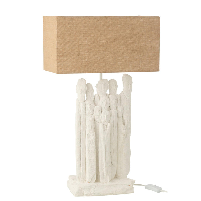 Tafellamp Wit Metaal 18 cm-Tafellampen-J-Line
