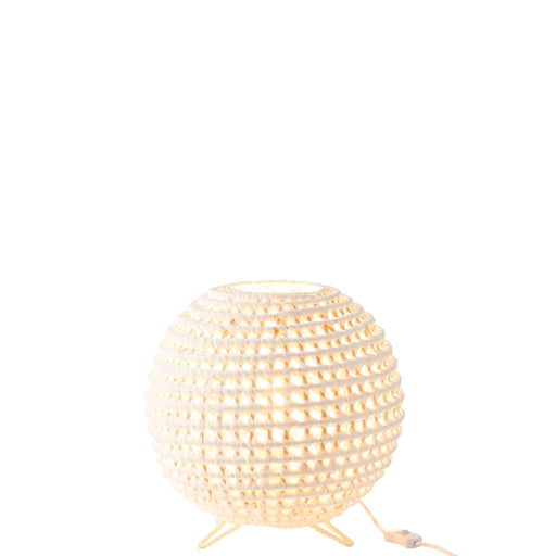 Tafellamp Wit Paper Rond 35 cm 35.5x35.5x42 cm-Tafellampen-J-Line