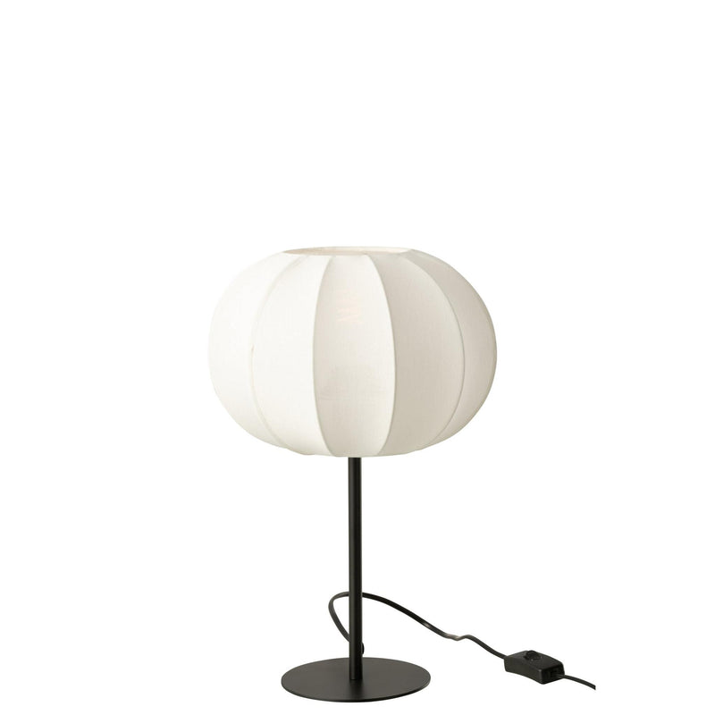 Tafellamp Wit Polyester S 25 cm 25x25x38 cm-Tafellampen-J-Line