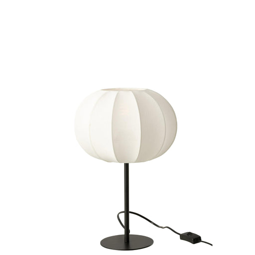 Tafellamp Wit Polyester S 25 cm 25x25x38 cm-Tafellampen-J-Line