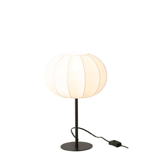 Tafellamp Wit Polyester S 25 cm-Tafellampen-J-Line