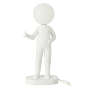 Tafellamp Wit Polykunsthars 14 cm 14x19.5x44.5 cm-Tafellampen-J-Line