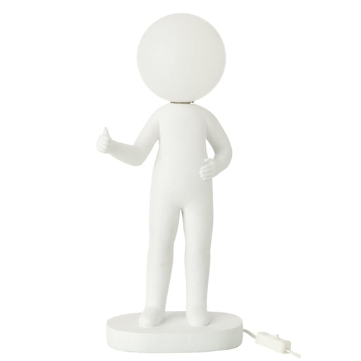 Tafellamp Wit Polykunsthars 14 cm-Tafellampen-J-Line