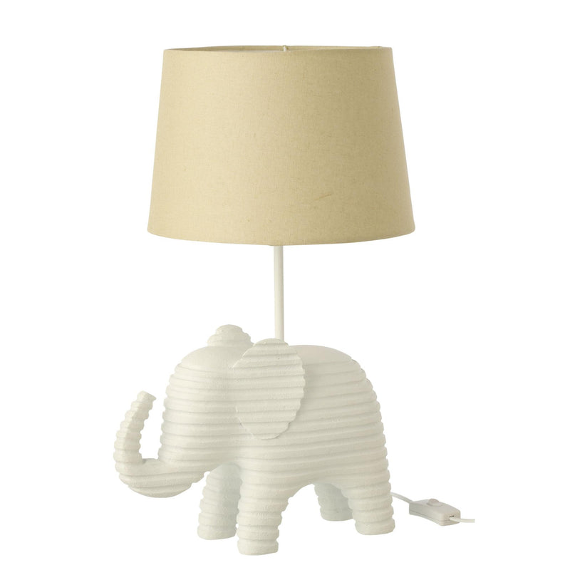 Tafellamp Wit Polykunsthars 26 cm 26x31.2x48 cm-Tafellampen-J-Line