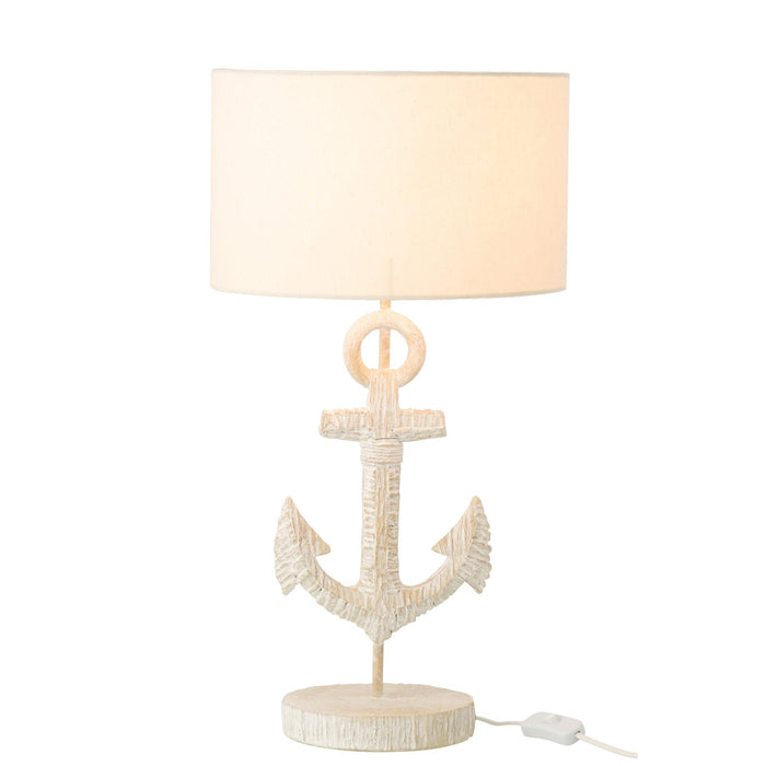 Tafellamp Wit Polykunsthars 28 cm-Tafellampen-J-Line