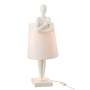 Tafellamp Wit Porcelain 18 cm 18x27x58 cm-Tafellampen-J-Line