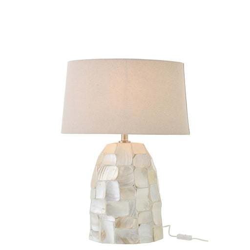 Tafellamp Wit Shell 25 cm 25.4x48.3x67.3 cm-Tafellampen-J-Line