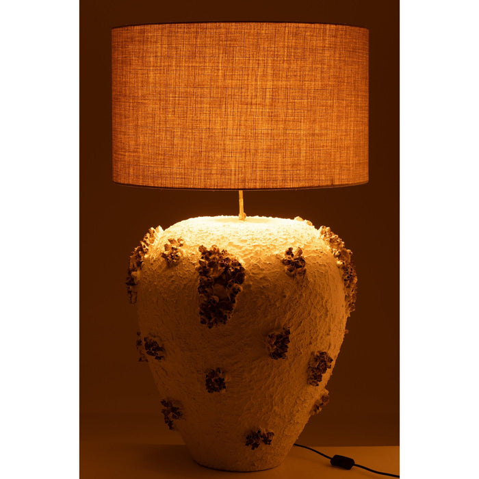 Tafellamp Wit Terracotta 60 cm-Tafellampen-J-Line