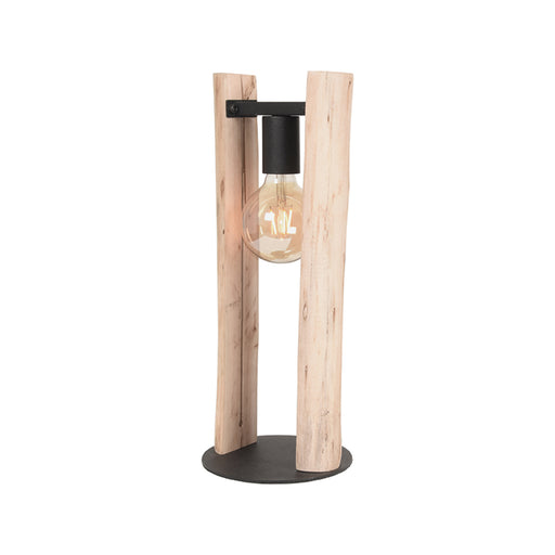 Tafellamp Woody Rechthoekige Hout Naturel 18x18x45 cm-Tafellampen-LABEL51