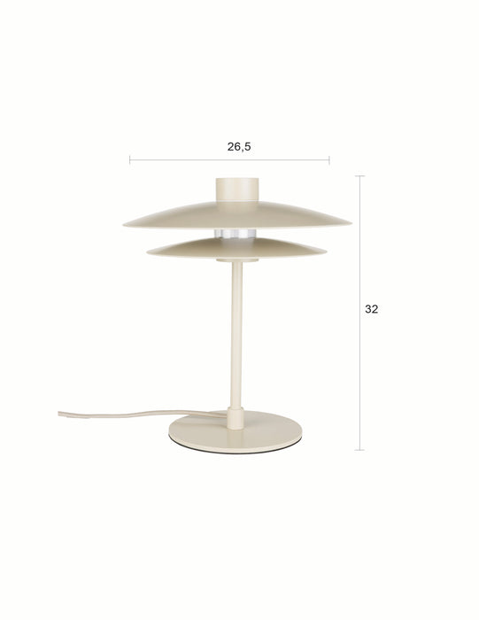 Tafellamp Wubbo Metaal Beige Ø26.5x32 cm G9-Tafellampen-Creating Home