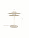 Tafellamp Wubbo Metaal Beige Ø26.5x32 cm G9-Tafellampen-Creating Home