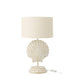 Tafellamp Zeeschelp Polyresin Stof, Polyresin, Metaal Wit-Tafellampen-J-Line