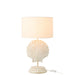 Tafellamp Zeeschelp Polyresin Stof, Polyresin, Metaal Wit-Tafellampen-J-Line