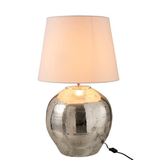 Tafellamp Zilver Glaze 37 cm 37x37x73 cm-Tafellampen-J-Line