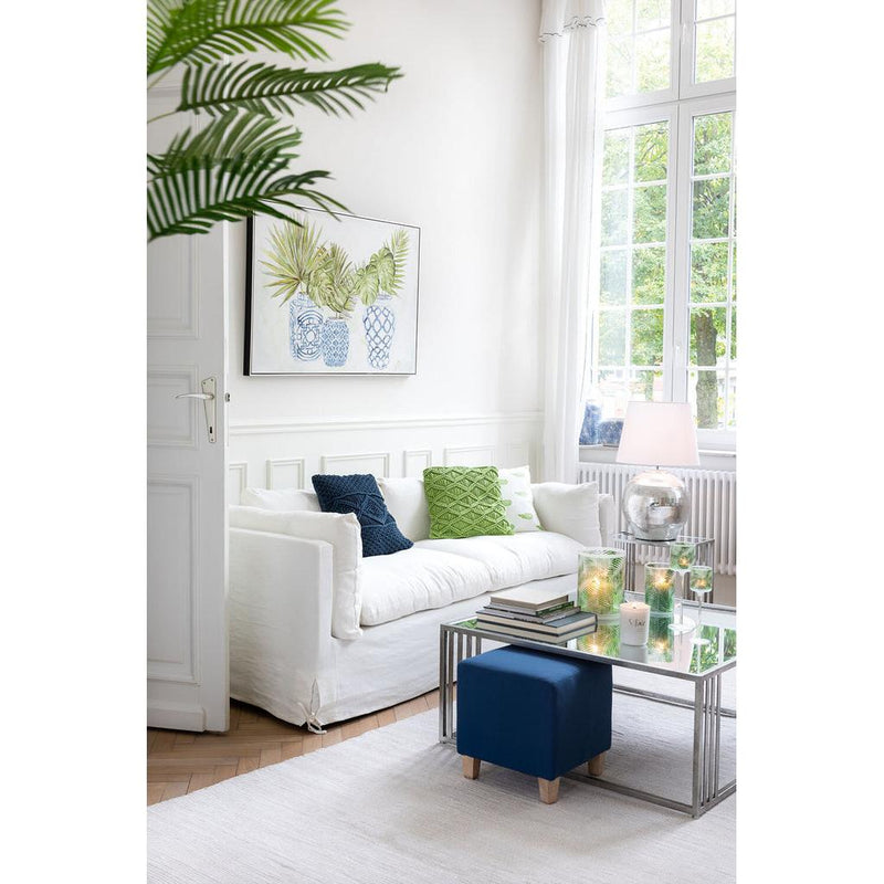 Tafellamp Zilver Glaze 37 cm 37x37x73 cm-Tafellampen-J-Line