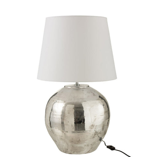 Tafellamp Zilver Glaze 37 cm 37x37x73 cm-Tafellampen-J-Line