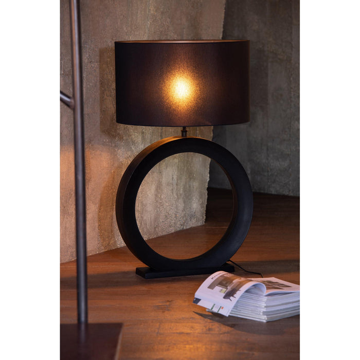 Tafellamp Zwart Aluminium Rond 13 cm 13x61x97 cm-Tafellampen-J-Line