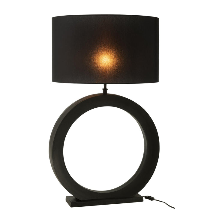 Tafellamp Zwart Aluminium Rond 13 cm-Tafellampen-J-Line