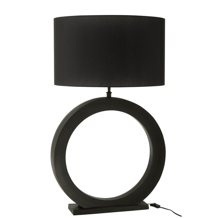 Tafellamp Zwart Aluminium Rond 13 cm-Tafellampen-J-Line