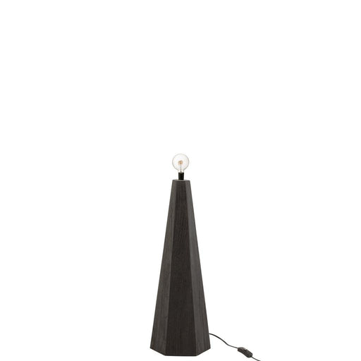 Tafellamp Zwart Bayur hout 25 cm 25x25x70 cm-Tafellampen-J-Line