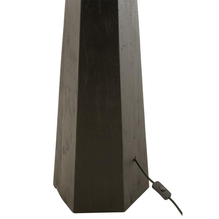 Tafellamp Zwart Bayur hout 30 cm 30x30x141 cm-Tafellampen-J-Line