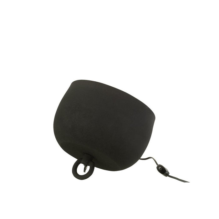 Tafellamp Zwart ijzer Rond 28 cm 28x28x24 cm-Tafellampen-J-Line