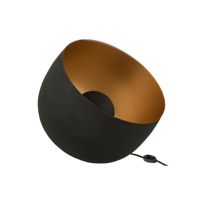 Tafellamp Zwart ijzer Rond 33 cm 33x33x43 cm-Tafellampen-J-Line