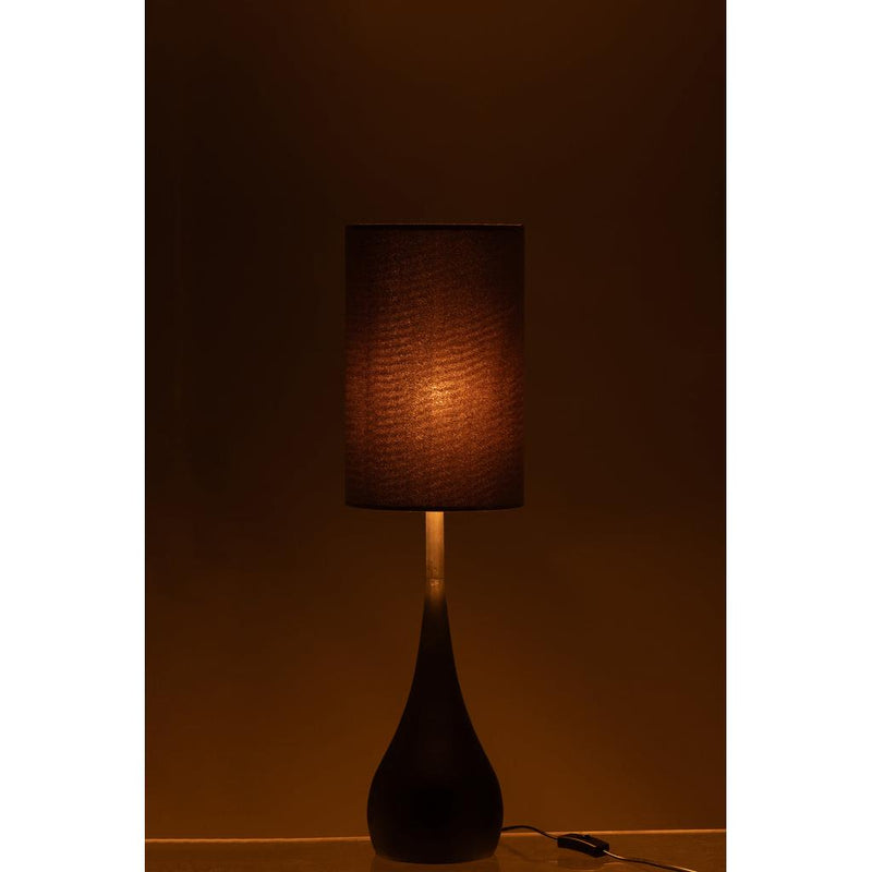 Tafellamp Zwart Ijzer S 20 cm Zwart 20.5x20.5x77 cm-Tafellampen-J-Line