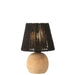 Tafellamp Zwart Katoen 16 cm-Tafellampen-J-Line