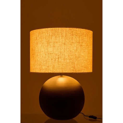 Tafellamp Zwart Keramiek 43 cm-Tafellampen-J-Line