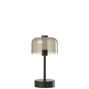 Tafellamp Zwart Kunststof 13 cm 13x13x24 cm-Tafellampen-J-Line