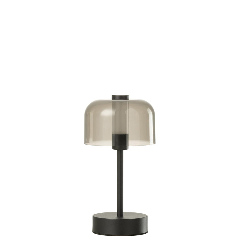 Tafellamp Zwart Kunststof 13 cm 13x13x24 cm-Tafellampen-J-Line