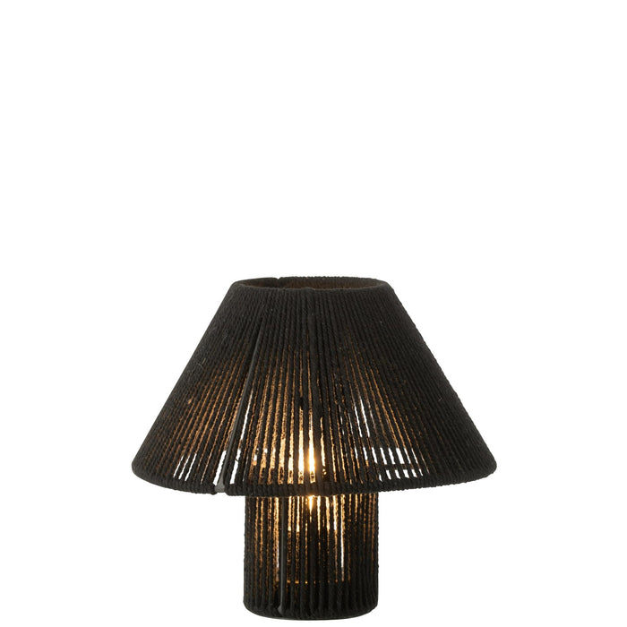 Tafellamp Zwart Kunststof 21 cm-Tafellampen-J-Line