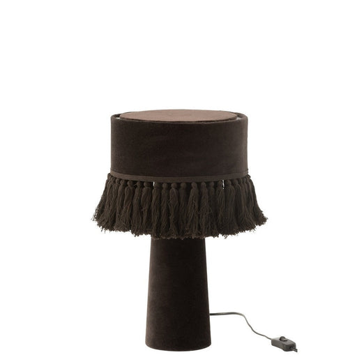 Tafellamp Zwart Kunststof Rond 25 cm 25x25x44 cm-Tafellampen-J-Line