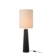 Tafellamp Zwart Linnen 25 cm 25x25x85 cm-Tafellampen-J-Line