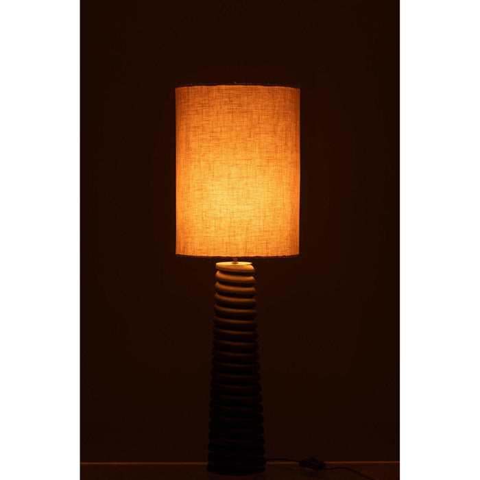 Tafellamp Zwart Linnen 25 cm-Tafellampen-J-Line