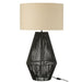 Tafellamp Zwart Linnen 45 cm-Tafellampen-J-Line