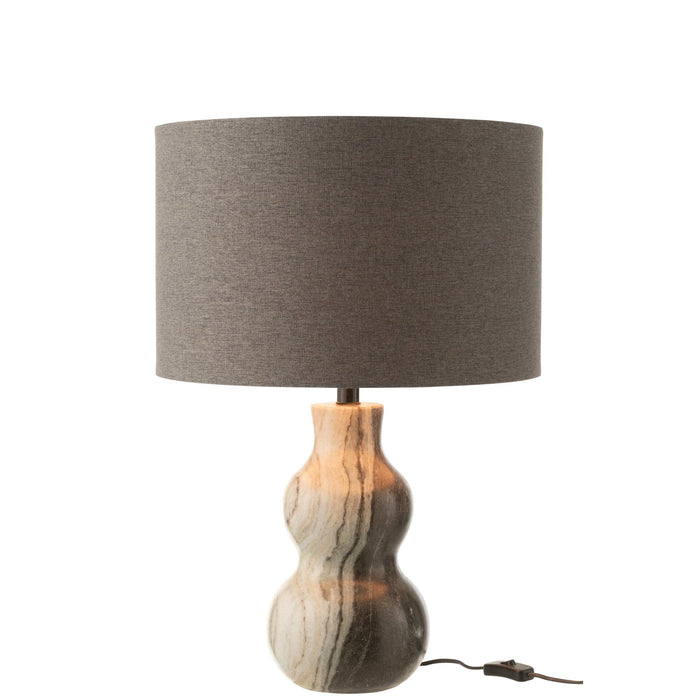 Tafellamp Zwart Marmer 20 cm-Tafellampen-J-Line