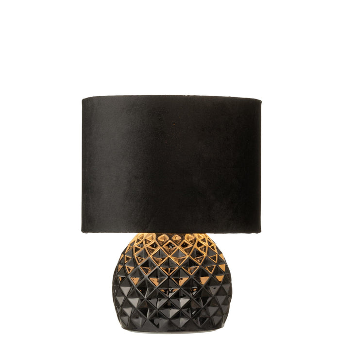 Tafellamp Zwart Polyester 17 cm-Tafellampen-J-Line