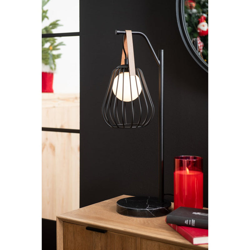 Tafellamp Zwart Staal 20 cm 20x28x63.5 cm-Tafellampen-J-Line