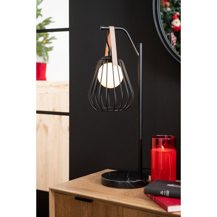Tafellamp Zwart Staal 20 cm-Tafellampen-J-Line