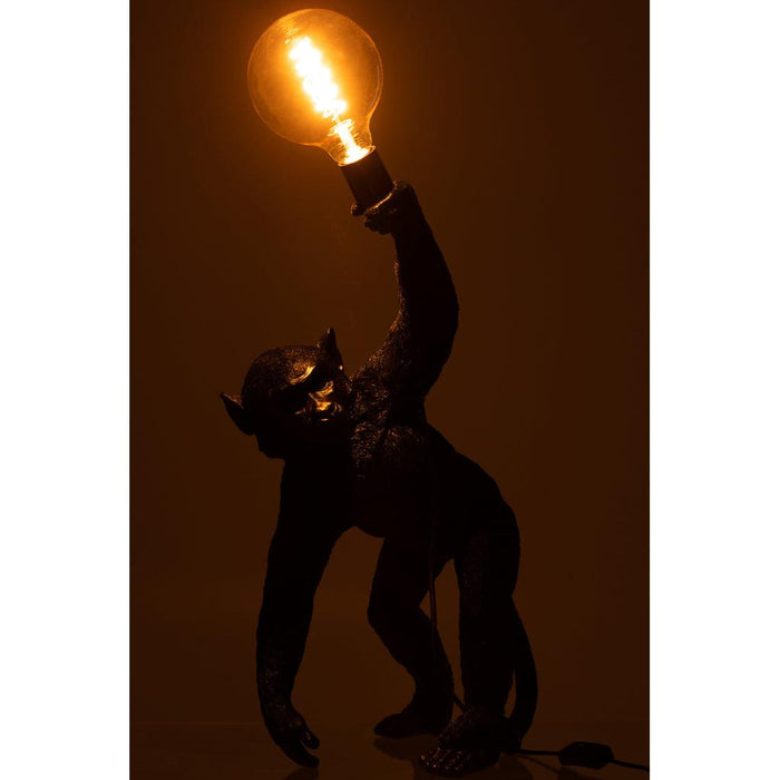 Tafellamp Zwart Stone powder 21 cm-Tafellampen-J-Line