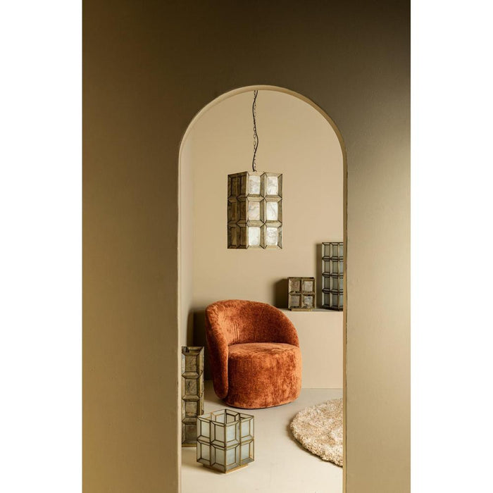 Tafellampen Layra Wit Milk Glas Tafellamp Antique Laag-Tafellampen-PTMD