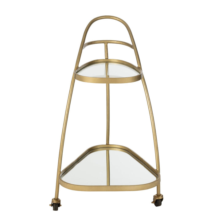 Trolley Goud Glas 51x62 cm-Opbergkasten-J-Line
