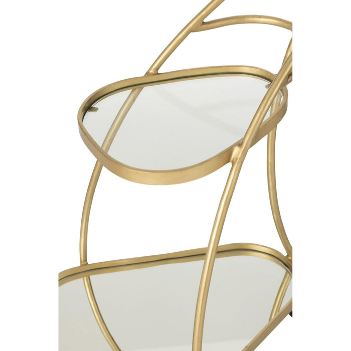 Trolley Goud Glas 51x62 cm-Opbergkasten-J-Line