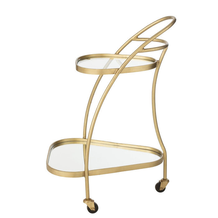 Trolley Goud Glas 51x62 cm-Opbergkasten-J-Line