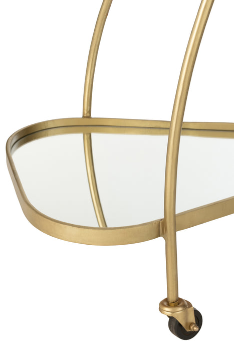 Trolley Goud Glas 51x62 cm-Spiegels-J-Line